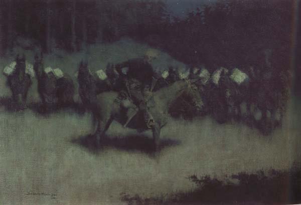 Frederic Remington Scare in a Pack Train (mk43) Germany oil painting art